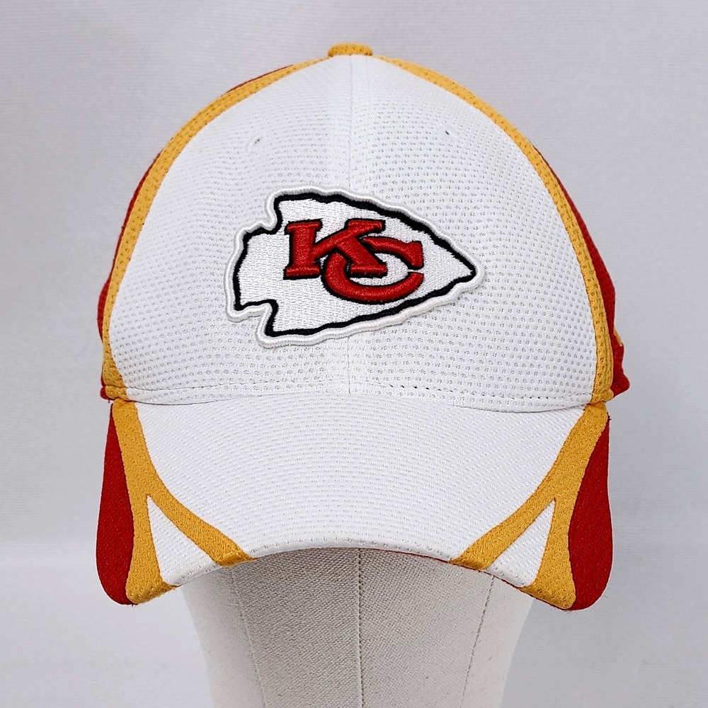 New Era 39THIRTY‎ Kansas City Chiefs Fitted Hat Adult L/XL Red Gold NFL Football